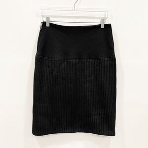 Nima Side Zip Black Multimedia Chunky Knit Skirt 6